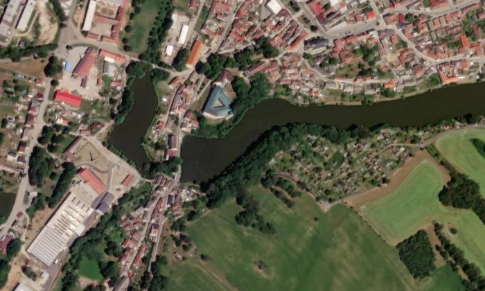 zámek Žirovnice – letecký pohled