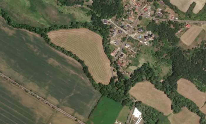 zámek Škrle – letecký pohled
