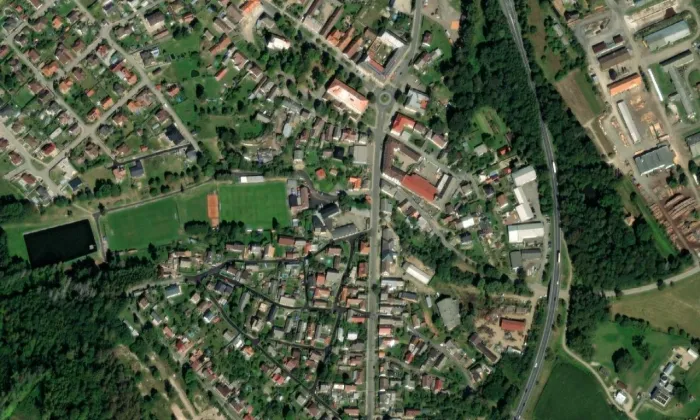 zámek Štoky – letecký pohled