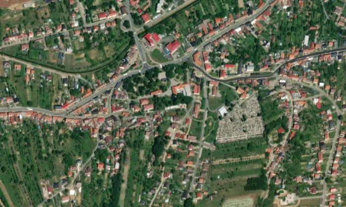 Zámek Bílovice – letecký pohled
