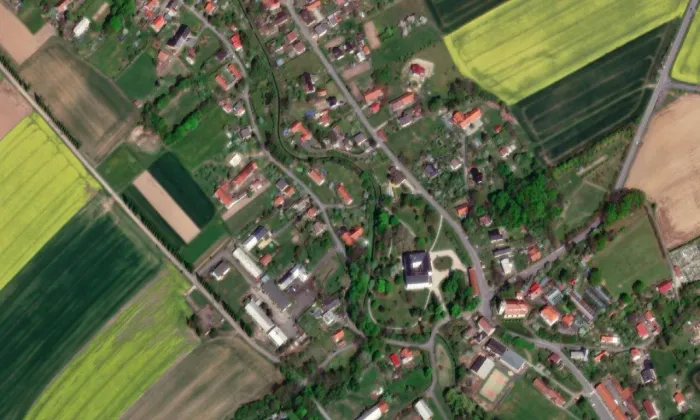 Zámek Bartošovice – letecký pohled
