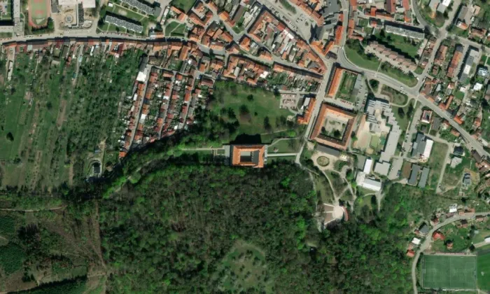 Zámek Boskovice – letecký pohled