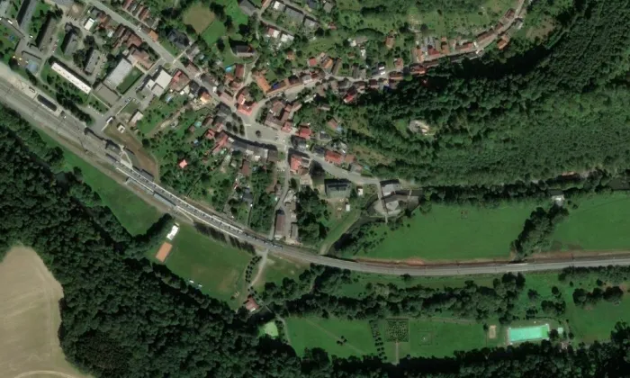 Zámek Brandýs nad Orlicí – letecký pohled