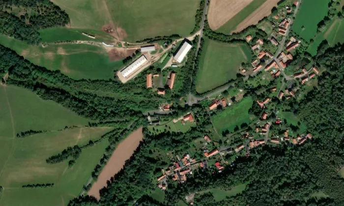 zámek Brodec – letecký pohled