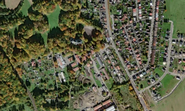 Zámek Chodová Planá – letecký pohled