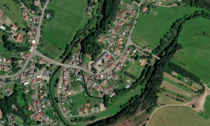 zámek Dalečín – letecký pohled