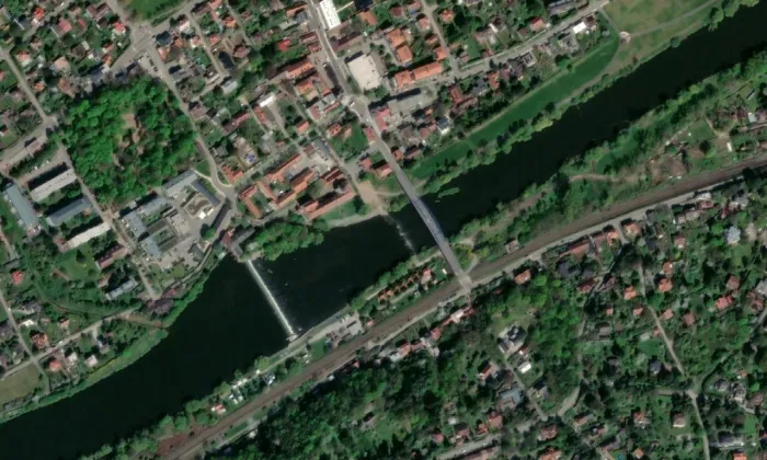 Zámek Dobřichovice – letecký pohled