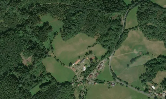 Zámek Hradiště – letecký pohled