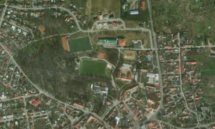 zámek Hrušovany nad Jevišovkou – letecký pohled