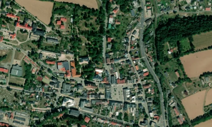 Zámek Jilemnice – letecký pohled