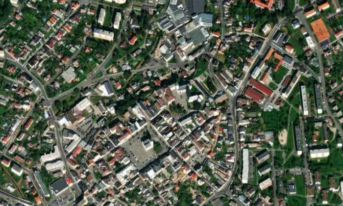 zámek Lanškroun – letecký pohled