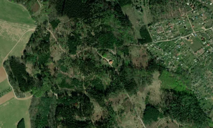 zámek Lhota Rapotina – letecký pohled