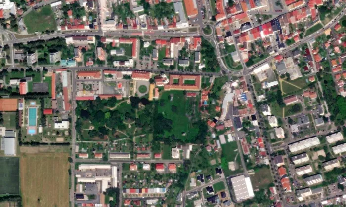 zámek Lipník nad Bečvou – letecký pohled