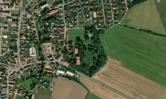 zámek Malesice (Malesice) – letecký pohled