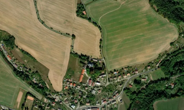zámek Mladějov – letecký pohled