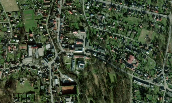 Zámek Paskov – letecký pohled