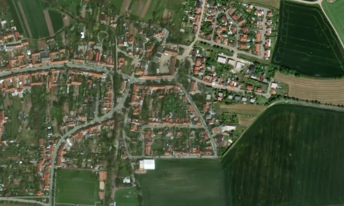 Zámek Podolí – letecký pohled