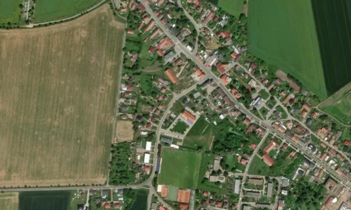 Zámek Stěžery – letecký pohled
