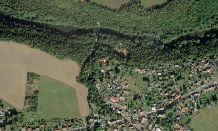 zámek Staré Sedlo – letecký pohled