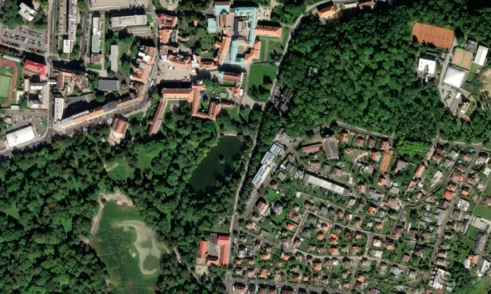zámek Teplice – letecký pohled