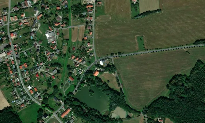 Zámek Trnávka – letecký pohled