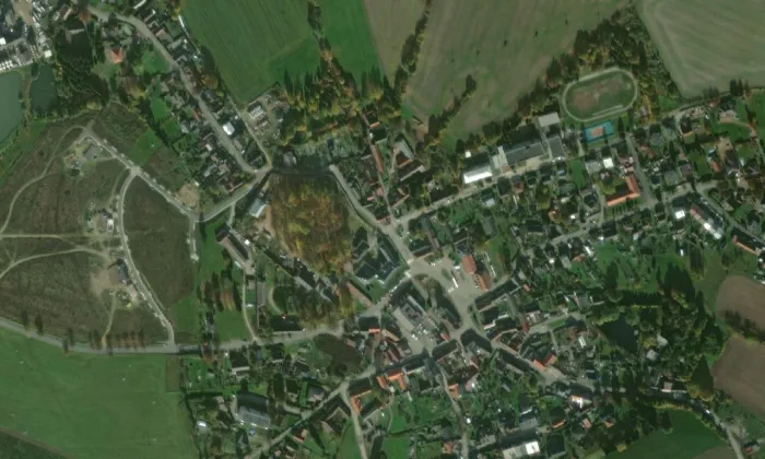 zámek Větrný Jeníkov – letecký pohled