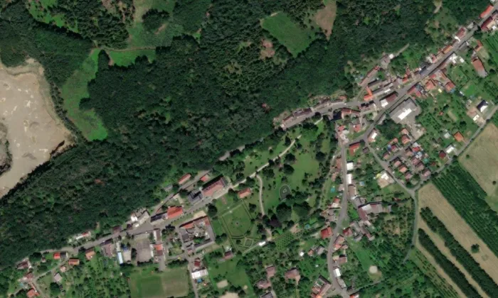 Zámek Veselíčko – letecký pohled