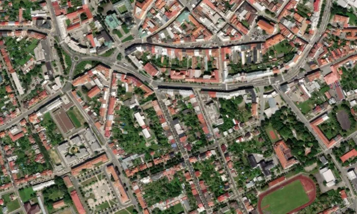 Za Kovářskou branou – letecký pohled