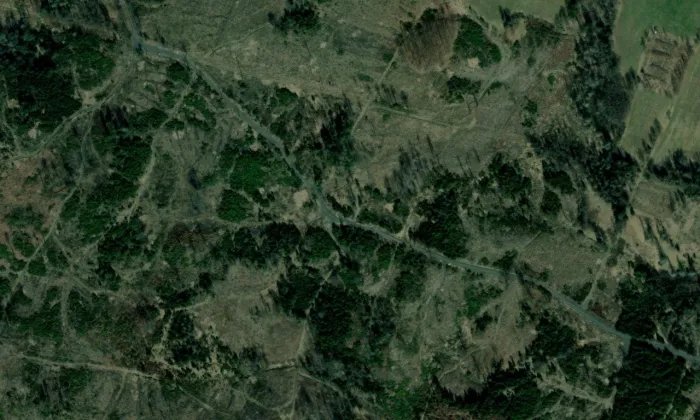 Zlodějská stezka – letecký pohled