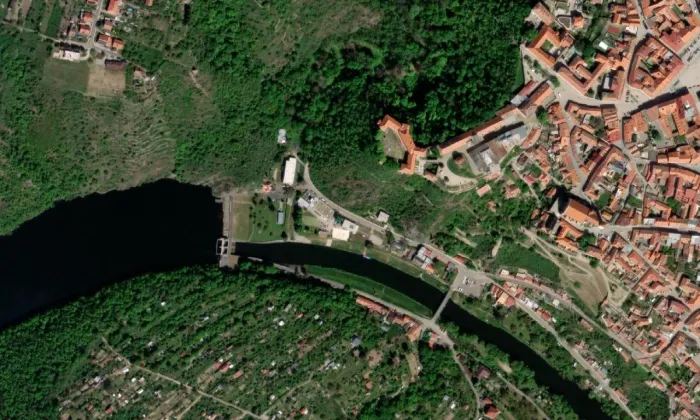 Znojmo – letecký pohled