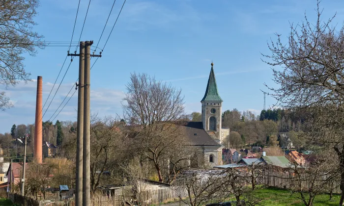 evangelický kostel v Plesné