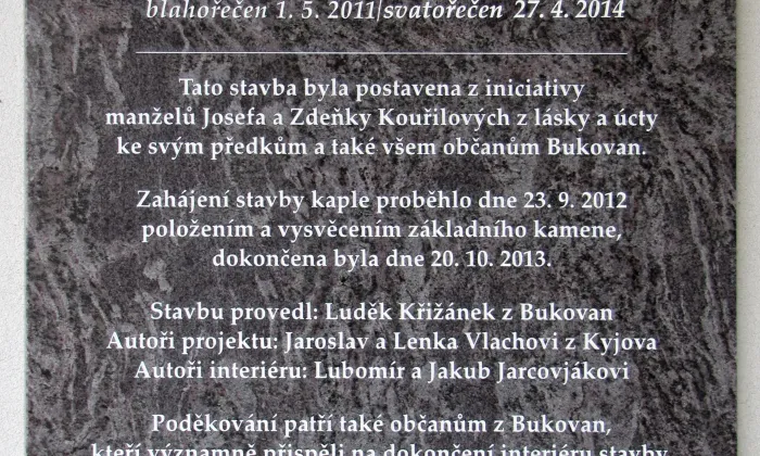 kaple svatého Jana Pavla II. (Bukovany)