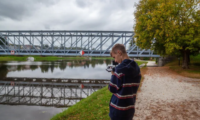 železný most v Týně nad Vltavou