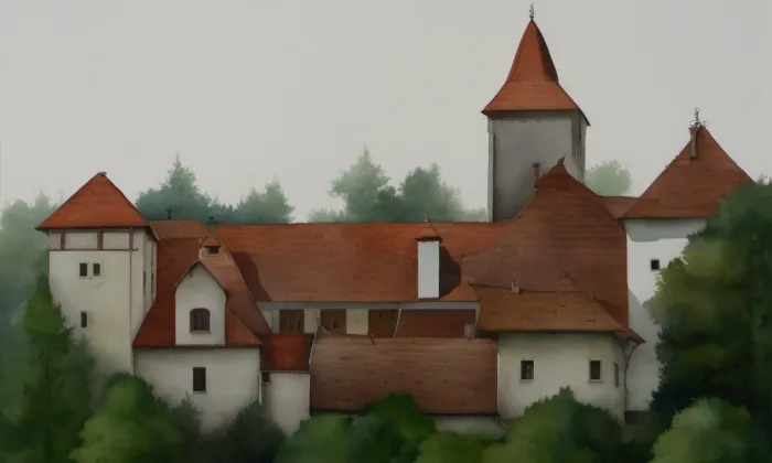 Červený Újezd – akvarel