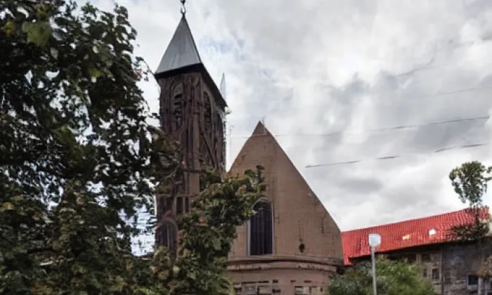 českobratrský kostel v Kralovicích – akvarel
