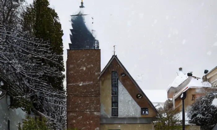 českobratrský kostel v Kralovicích – winter