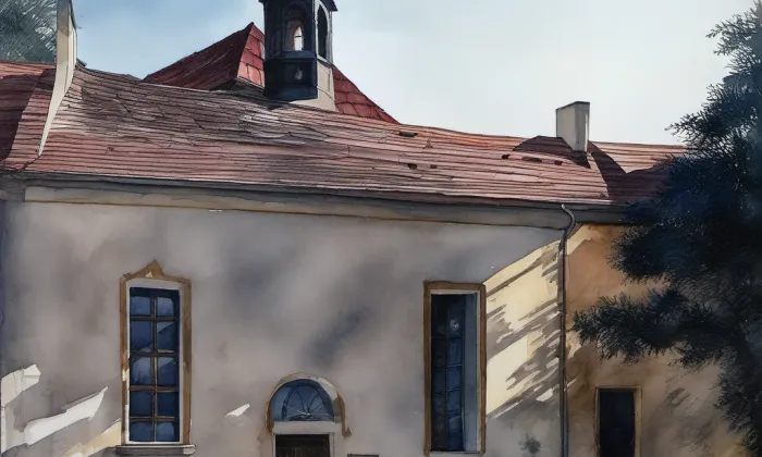 Špitál svatého Ducha – akvarel