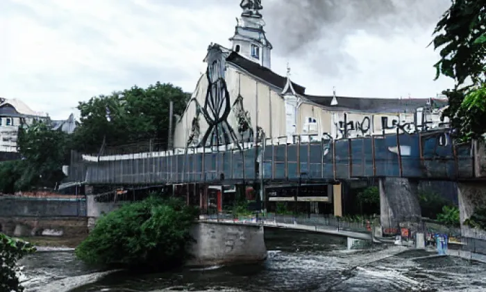 Štěpánský most – akvarel