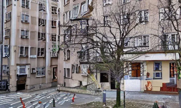 Čtvrté nádvoří Pražského hradu – noc