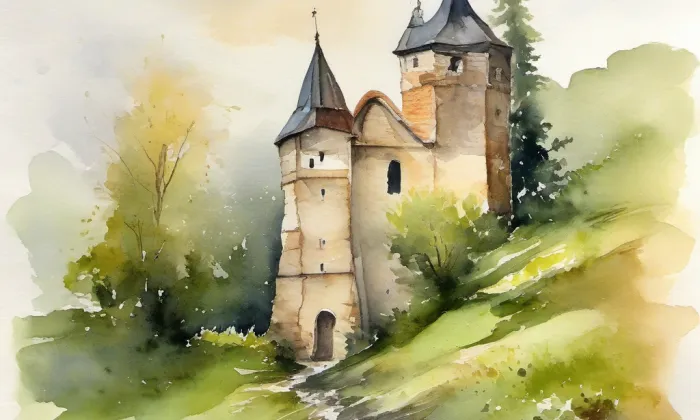 Angerbach – akvarel