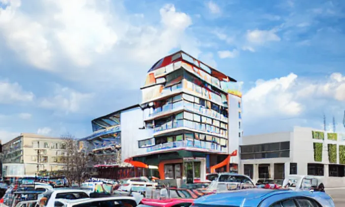 Areál železniční stanice Cheb – noc