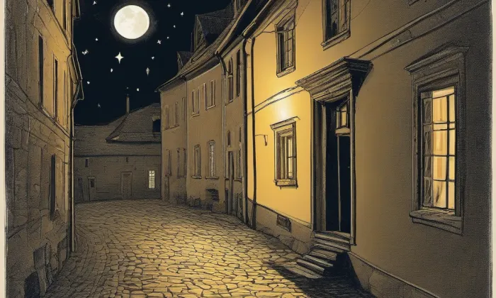 Areál Valašského muzea v přírodě – noc