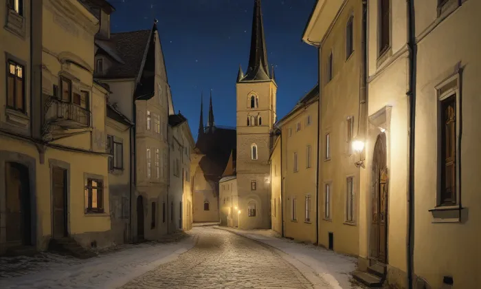 Arnoštovský dům U zlatého lva – noc