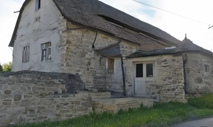 Auersperský zemědělský dvůr – akvarel