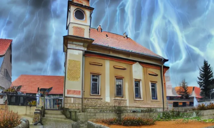 bývalá synagoga v Plaňanech – autumn
