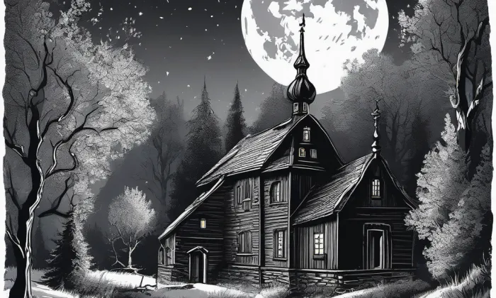 baptistická modlitebna ve Vikýřovicích – noc
