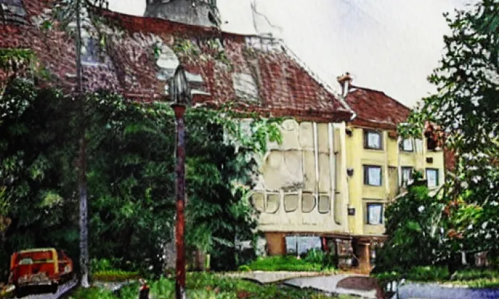 Bartkův mlýn – akvarel