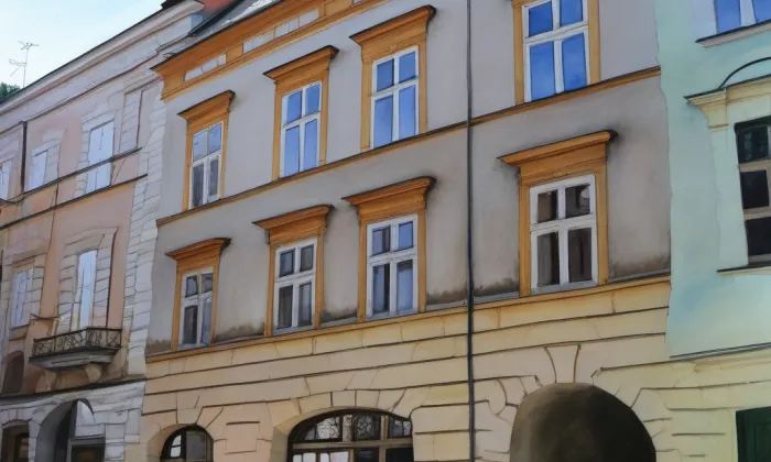 Barvířská 1 – akvarel
