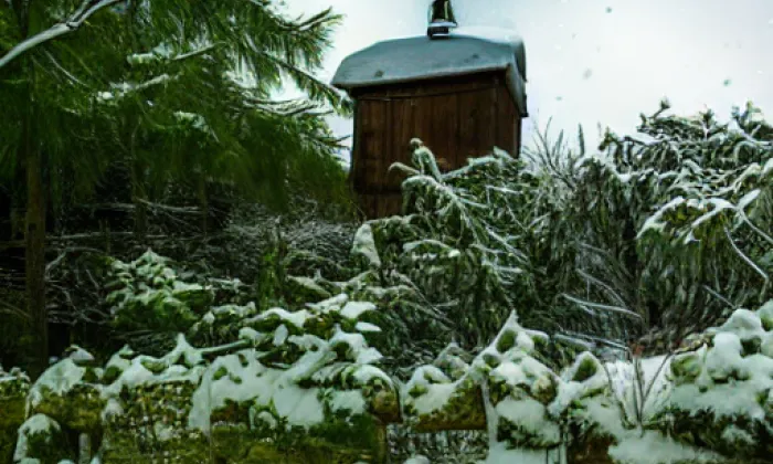 Boží muka jihozápadně od Velešína – winter