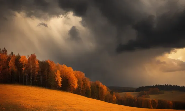 Boží muka se sousoším Piety – autumn